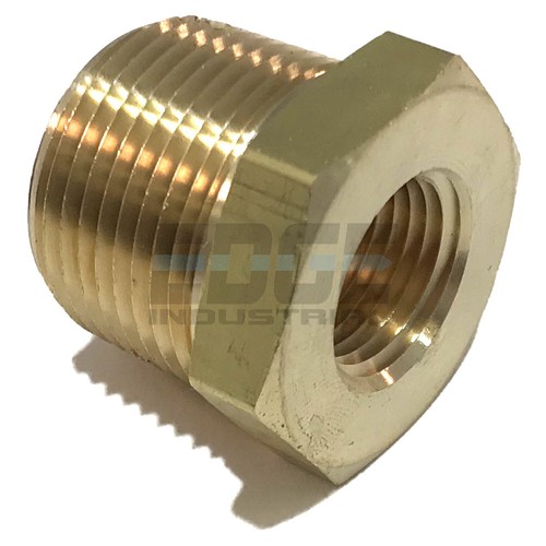 BRASS HEX BUSHING REDUCING NPT THREADS PIPE FITTING 1" MALE X 1/2" FEMALE QTY 5