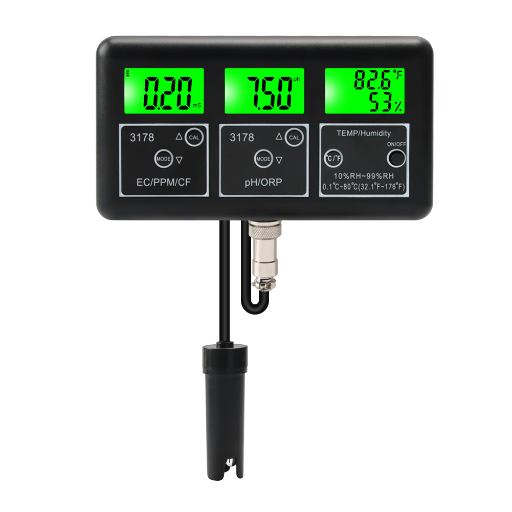 7 In 1 Water Quality Monitor Digital PH/ORP/TDS/EC/CF/Humidity Meter ...