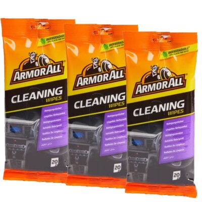 3 x Armor All Reinigungstücher 20 Stück Flachpack