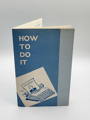 Vintage How To Do It Resume Pamphlet California Department of Human Resources