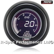 Genuine Prosport 52mm Evo Ice White Display Lcd Digital Fuel Pressure Gauge Bar