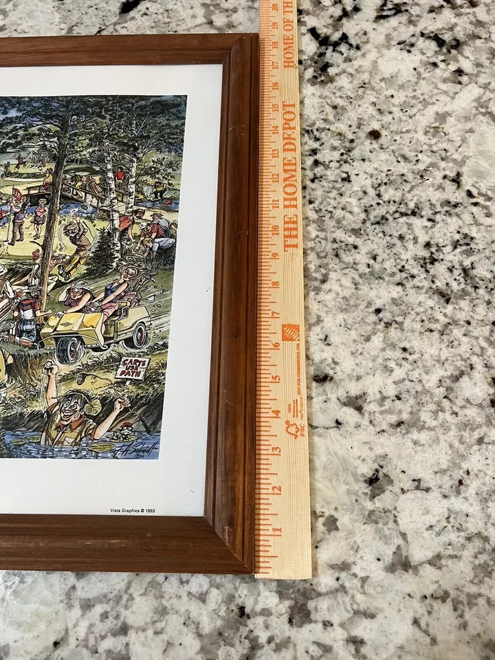 Vintage RARE 1993 Wekenhacker Country Club Framed, Art Print by F. A. Schmidt - Image 3 of 4