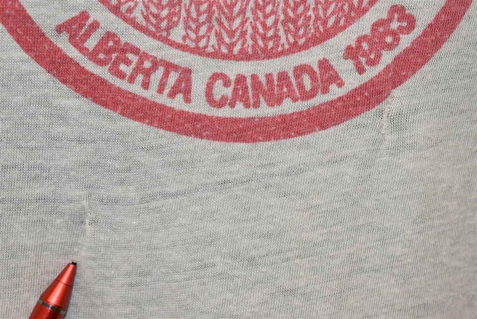 vtg 80s BOY SCOUTS AMERICA WORLD XV JAMBOREE MONDIAL '83 CANADA RINGER t-shirt M - Image 2 of 4