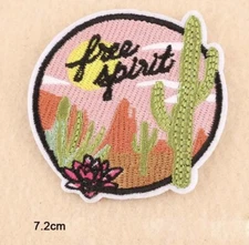 free spirit  Embroidery Iron On Patch - clothing, hat, backpack- festival