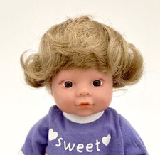 6/7  End Curls Bangs Blonde Doll Wig Reborn OOAK BJD Bisque Repair BECKY