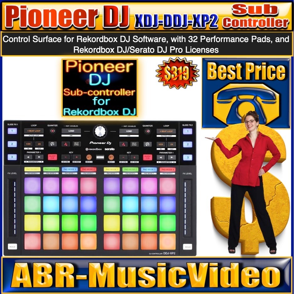 Pioneer DJ DDJ-XP2 Sub-controller for Rekordbox DJ / Serato DJ Pro 
