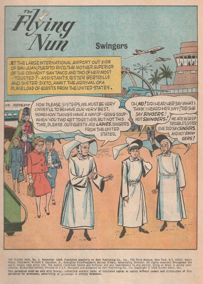 The Flying Nun #4 Dell 1968 "Classic TV Series Photo Cover" Foto 2 de 4