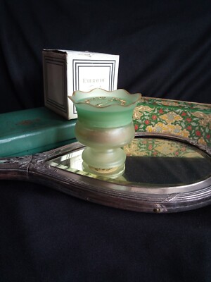 Antiker Parfum Crème Flakon - SMARAGD - François COTY - Karton.