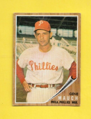1962 Topps Gene Mauch #374 Philadelphia Phillies EX/EX/MINT FREE SHIPPING