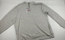 Mens Greg Norman 1/4 Zip Sweater Pullover Beige Brown XL