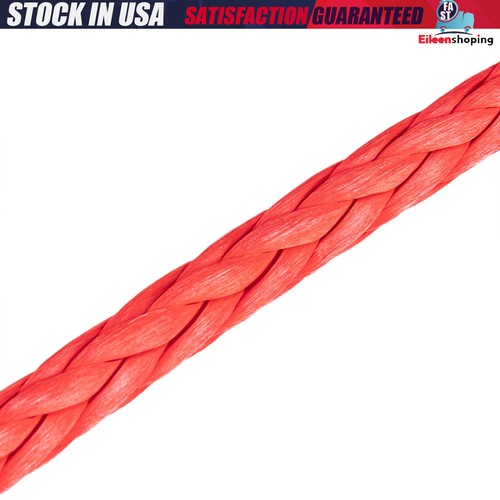 1/2x85ft Synthetic Winch Rope 31500LBS w/ Hook Truck Car Tow Recovery Cable - Picture 11 of 12