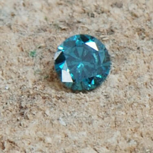 Good Quality Round Cut 0.11CT 100% Natural Blue Loose Diamond With Certificate