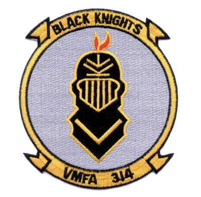 5'' MARINE CORPS VMFA-314 BLACK KNIGHTS FIGHTER ATTACK SQUADRON EMBROIDERED PATCH