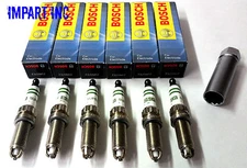 BMW NEW OEM  6 pcs. Spark Plug Set 12 12 0 037 244  BOSCH ZGR6STE2 with Tool