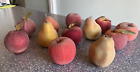 Lot of 13 Dried Apple Gourds Sugared Folk Art Pears & Apples Crafting or X-Mas