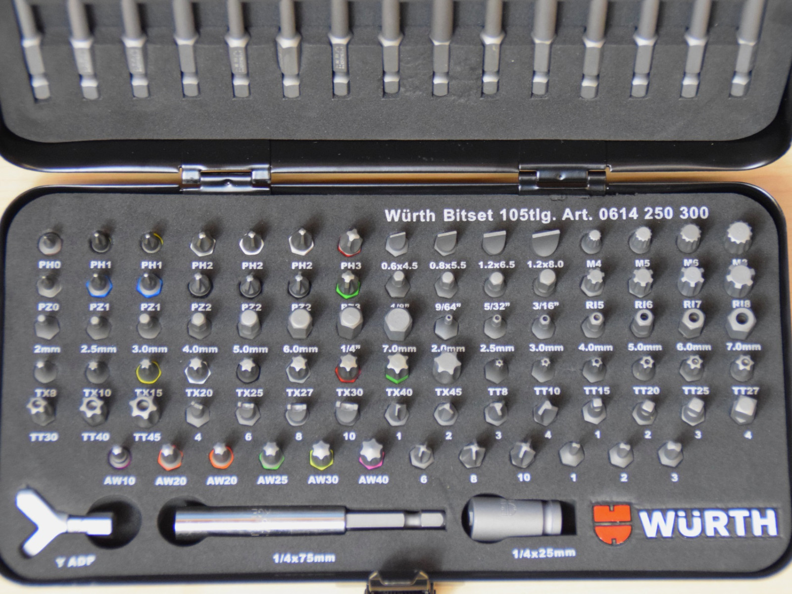 Würth Bit - Assortment With 105 Bits IN Tool Assortment Mechanic Zebra ...