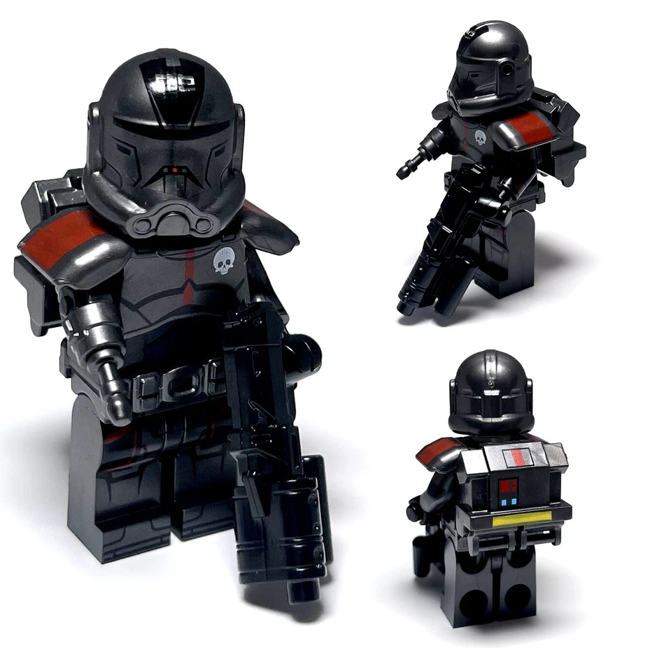 Minifiguras Lego personalizadas Bad Batch Star Wars Clone Force 99 Elite Black Commandos - Imagen 4 de 4