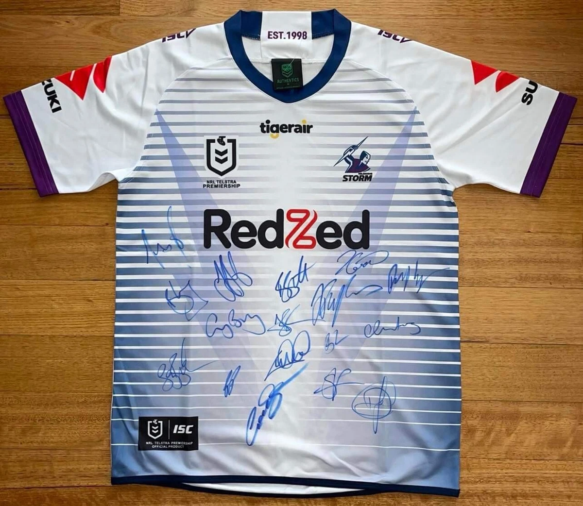 Melbourne Storm 2020 Rugby League Team Signed Jersey 2020 NRL