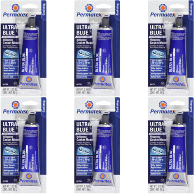 Permatex Ultra Blue Multi-Purpose Sensor-Safe Gasket Maker Set 20.1oz (6x3.35oz)