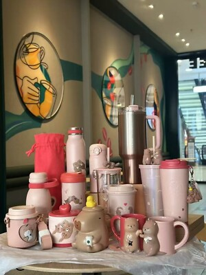 #ad Starbucks Holiday Gift Cute Otter Water Dolphin Ceramic Insulated Straw Mug $72.11