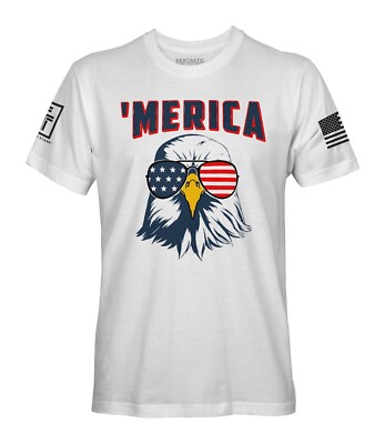 Fantastic Tees Cool Freedom Eagle USA Men's Patriotic T-Shirt