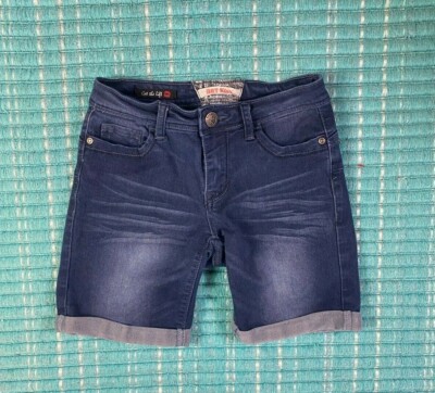 Women's/Juniors HOT KISS Get The Lift Denim Shorts Stretch Cuffed Hem Size 1