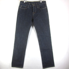ABERCROMBIE FITCH Mens Blue Jeans W30 L32 Dark NWOT Slim Straight Leg Button Fly