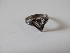 heart shaped Sterling Silver Ring Size 7