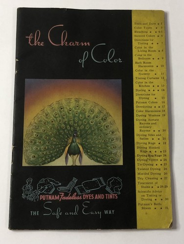 The Charm Of Color Putnam Fadeless Dyes And Tints 1943 Booklet Monroe ...