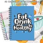 Calorie Counting Diet Food Diary Slimming Weight Loss Tracker Journal Book BLUE