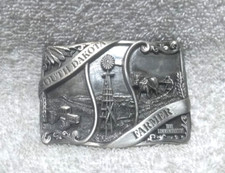 1986 South Dakoda Farmer Commemorative LE Buckle Solid Heavy Great Shape