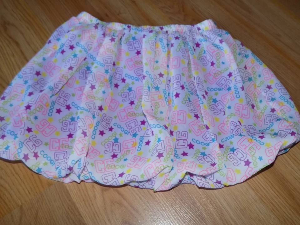 Minifalda COOGI con dobladillo de burbujas blanca magenta rosa estampado CG para niñas talla 6 usada en excelente estado Foto 4 de 4