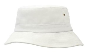 plain white bucket hat