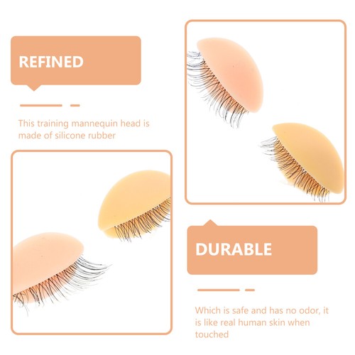 6 Pairs Eyelash Extension Silicone Head Model Eyelids Fake for Replacement - Afbeelding 11 van 12