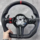 For BMW Custom Flat Bottom Steering Wheel F20 F22 F30 F32 F36 M2 M3 M4 (M3-Red)
