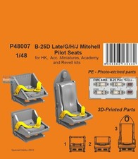 SPHP48007P 1:48 Special Hobby B-25D Late B-25G B-25H B-25J Mitchell Pilot Seats