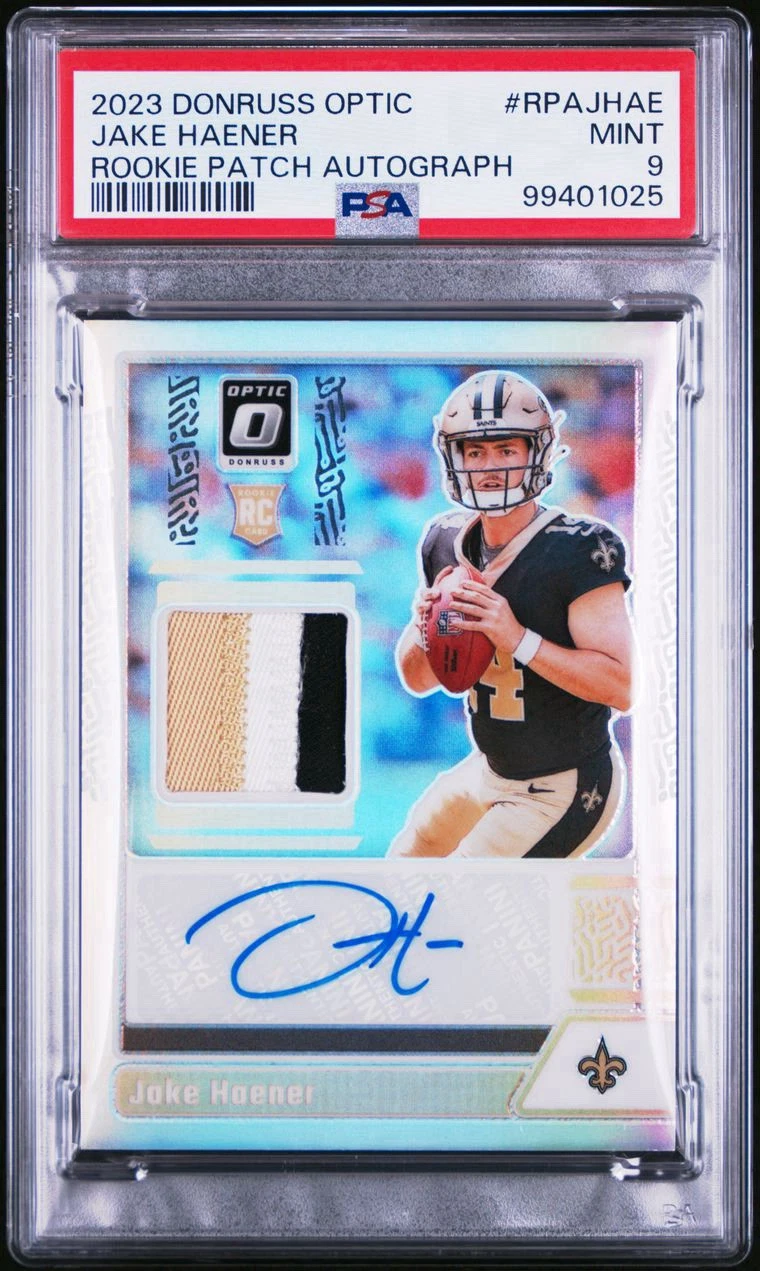 Jake Haener Panini Donruss Optic Rookie Patch Autographs #RPAJHAE Base