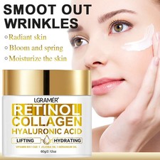 Retinol Collagen Hyaluronic Acid Face Cream Anti Ageing Wrinkles Vitamin B-C-E