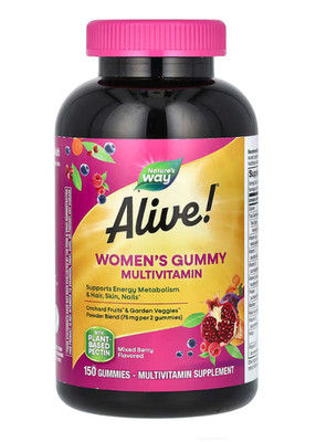 Nature's Way, Alive! Women's Gummy Multivitamin, Beerenmischung, 150 Fruchtgummi