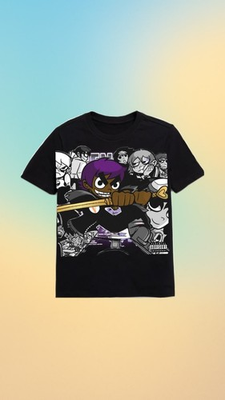 #ad Lil Uzi X Scott Pilgrim Men Black Tshirt $30.00