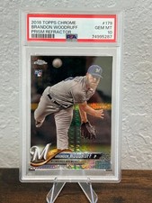 2018 Topps Chrome - Brandon Woodruff #179 Prism Refractor (RC) PSA 10