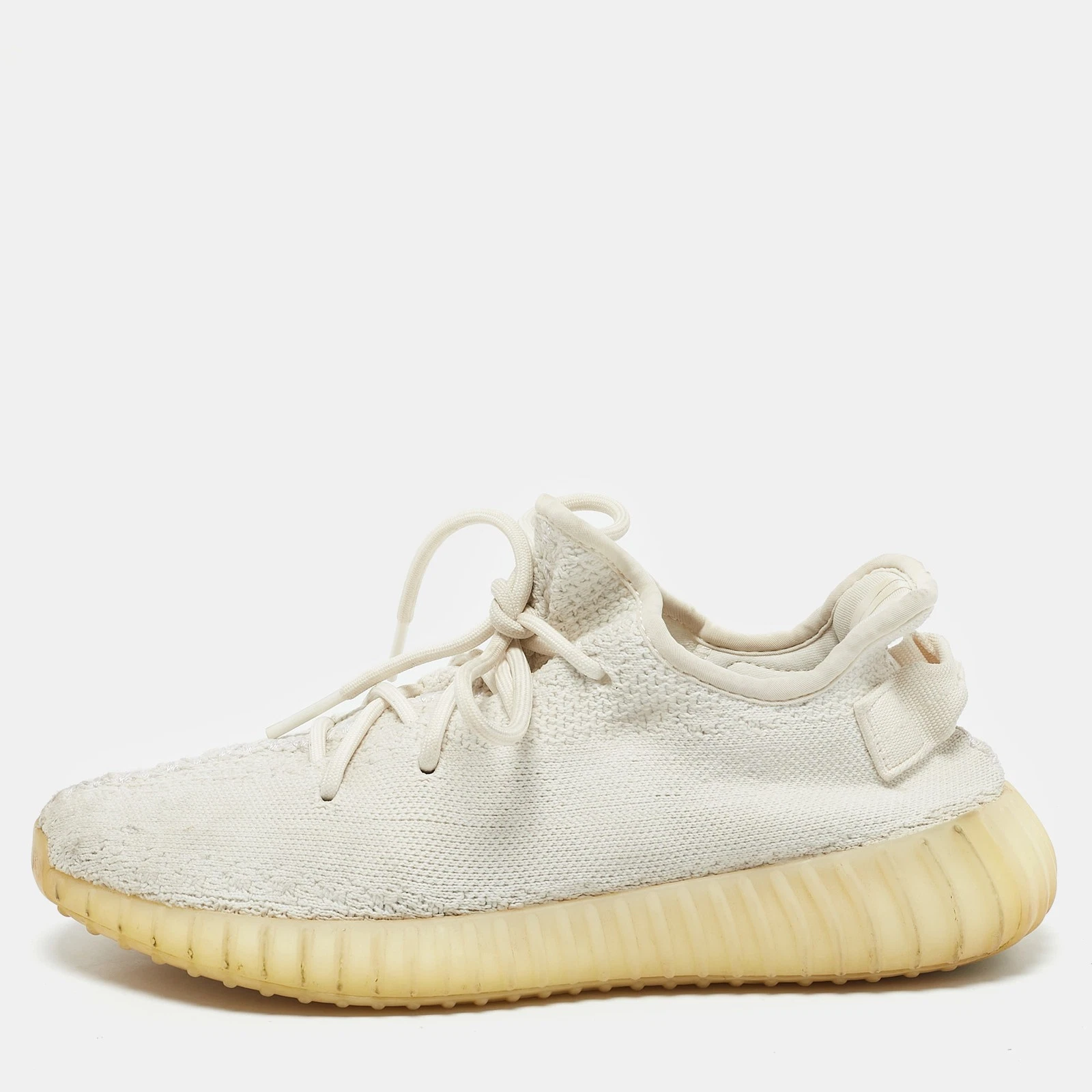 Sneakers Yeezy x Adidas bianche in tessuto a maglia Boost 350 V2 bianche taglia 40