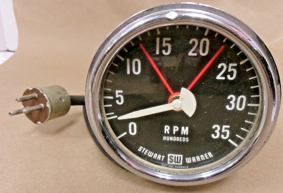 Usado Buen Stewart Warner Geoprene Años 60 RPMHunds Tacómetro Gasser Hot Rod-300v Foto 2 de 4