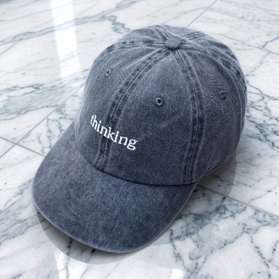 Anthropic Claude Thinking Hat Navy Blue Adjustable Strapback Baseball Cap New