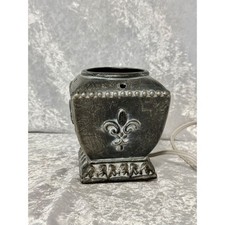 ScentSationals Fleur De Lis Electric Wax Warmer Distressed Pewter/Night Light