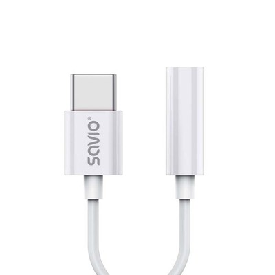 5901986047506 Adapter AK-51 USB-C - Mini Jack 3,5mm, Xiaomi, Huawei, Oppo SAVIO
