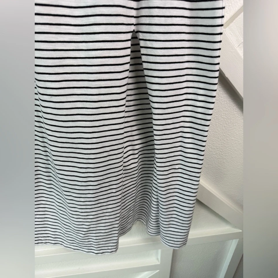 NUEVO CON ETIQUETAS Nordstrom’s Caslon Corbata Frontal Algodón Maxi Falda Negra y Rayas Talla XL Foto 3 de 4