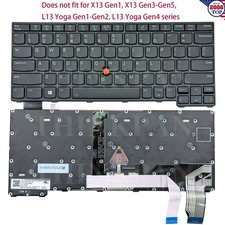 New US Backlit keyboard for Lenovo Thinkpad X13 Gen 2 Type 20WK 20XH 5N21A21882