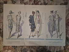1920s Paris Chic Fashion Prints Original Art Deco Lot Of 5
