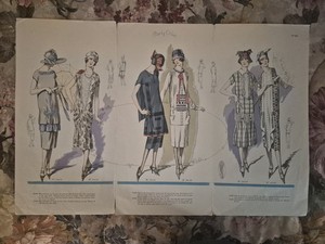 1920s Paris Chic Fashion Prints Original Art Deco Lot Of 5